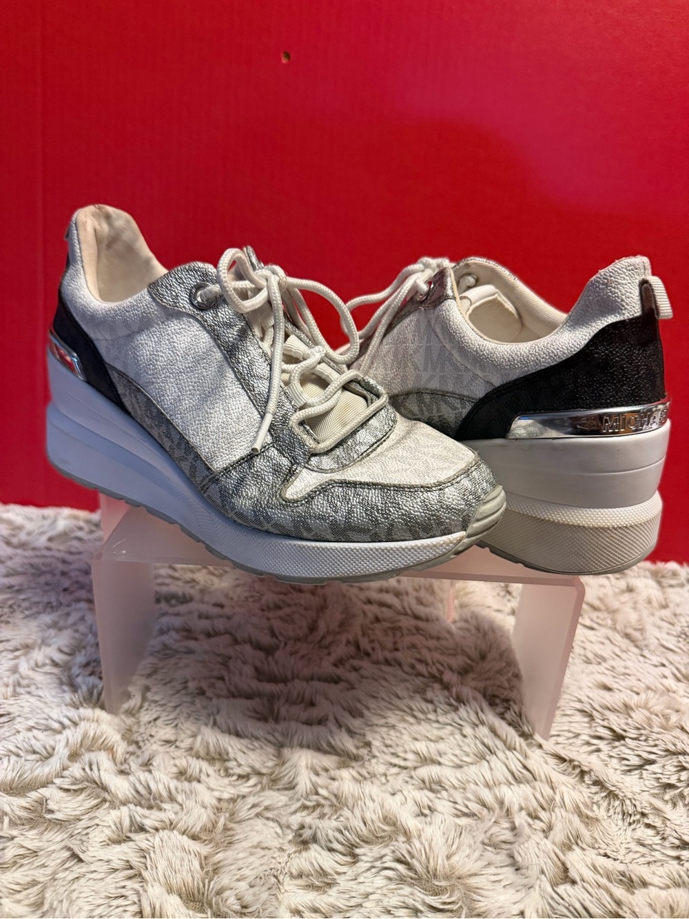 Michael Kors Metallic Logo Trainer Sneakers